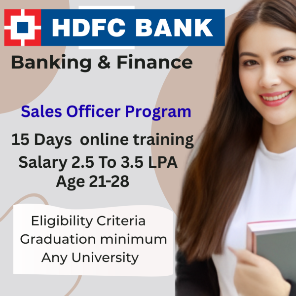 HDFC Bank Sales Officer Program